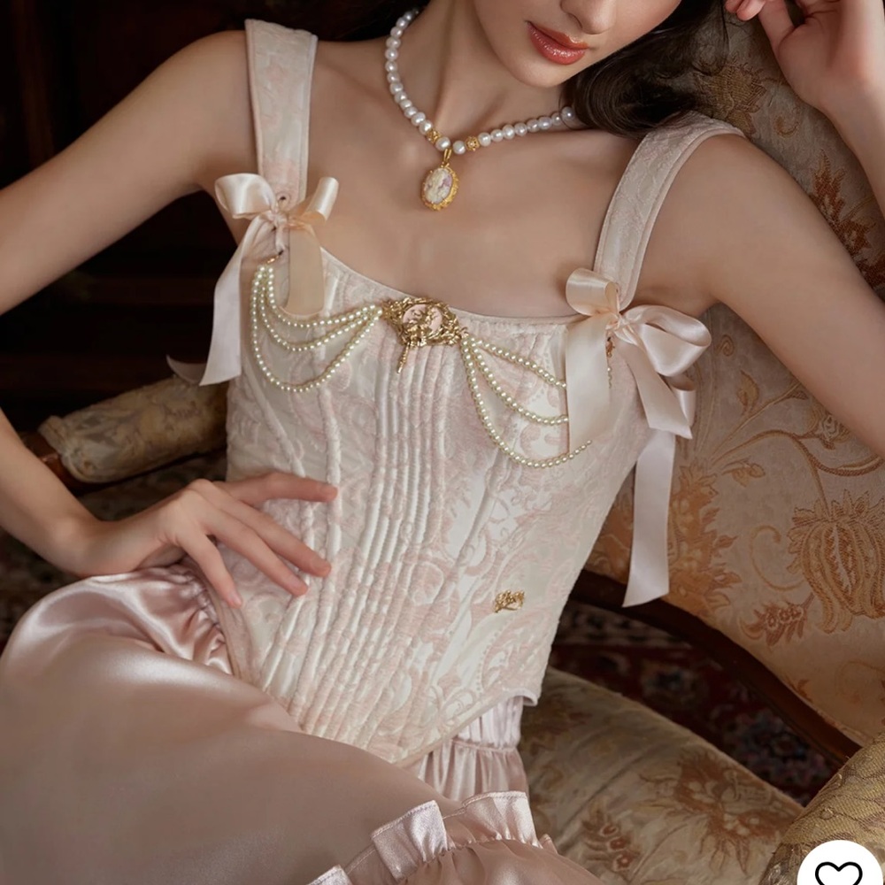 Lacemade Elegant Cream Corset Top